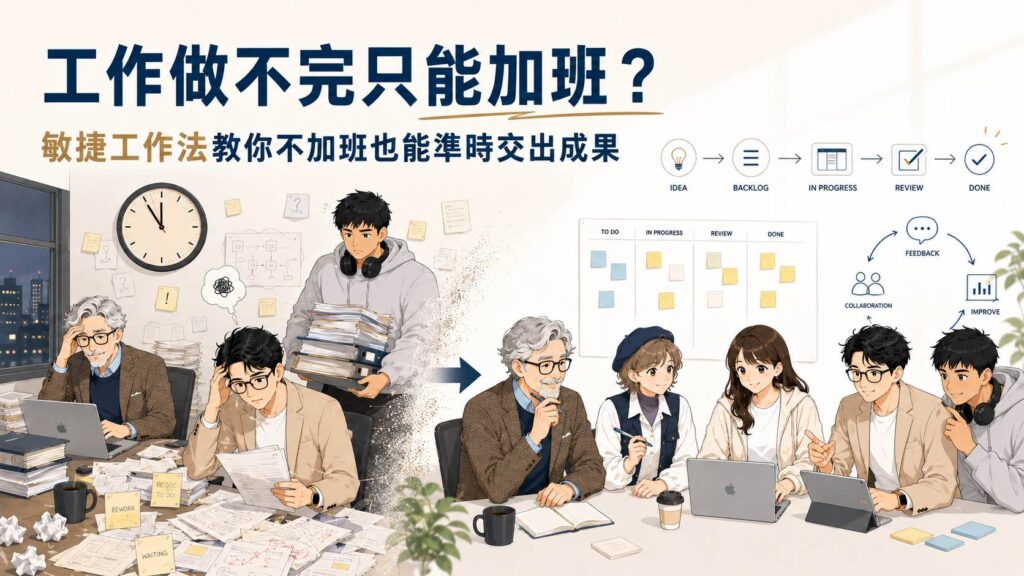 工作做不完好厭世？「敏捷工作法」讓你工作再多也能準時下班